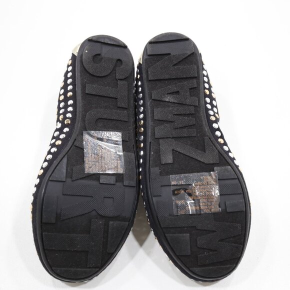 Stuart Weitzman Fannie Tara Black Silver & Gold Studded Ballet Flats - Girls' 1 - Picture 7 of 7